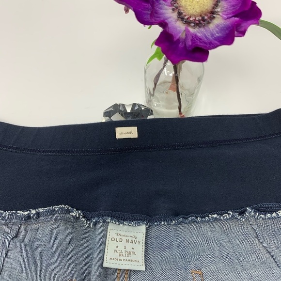 OLD NAVY Maternity Women’s Demi Panel Dark Wash Stretch Flare Jeans Size Small - Picture 11 of 15